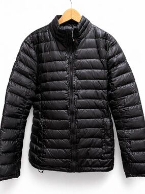 Black Lightweight Quilted Puffer Jacket